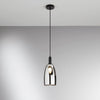 Lampadario a sospensione a luce singola Nera 1Xe14 14X24X150Cm