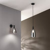 Lampadario a sospensione a luce singola Nera 1Xe14 14X24X150Cm