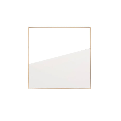 Plafoniera Led cct Quadrata Bianca E Oro 10W 1200Lm 40X40X3,5Cm