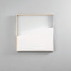 Plafoniera Led cct Quadrata Bianca E Oro 10W 1200Lm 40X40X3,5Cm