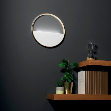 Plafoniera Led cct Circolare Bianca E Oro 7W 920Lm 35X35X3,5Cm