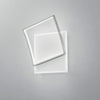 Plafoniera Led quadrata, con interruttore cct Nickel 42W 5200Lm 37X10X42Cm
