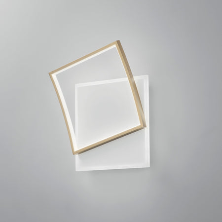 Plafoniera Led quadrata, con interruttore cct Oro 42W 5200Lm 37X10X42Cm