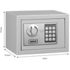 Cassetta Sicurezza Hotel 23x17x17cm Cassaforte Digitale Elettronica Ferro Zincato