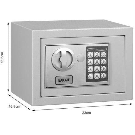 Cassetta Sicurezza Hotel 23x17x17cm Cassaforte Digitale Elettronica Ferro Zincato
