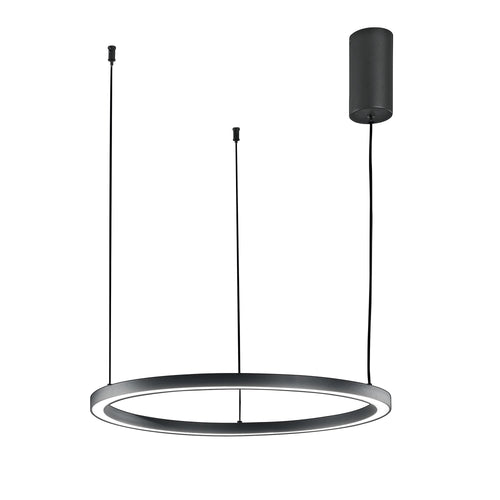 Lampadario a sospensione Nero 30W 4500Lm cct 60X60X150Cm