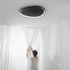 Plafoniera Led cct Nera 80W 11440Lm cct 85X85X7Cm
