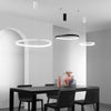 Lampadario a sospensione Led cct Bianca 40W 6160Lm cct 45X3,5X150Cm