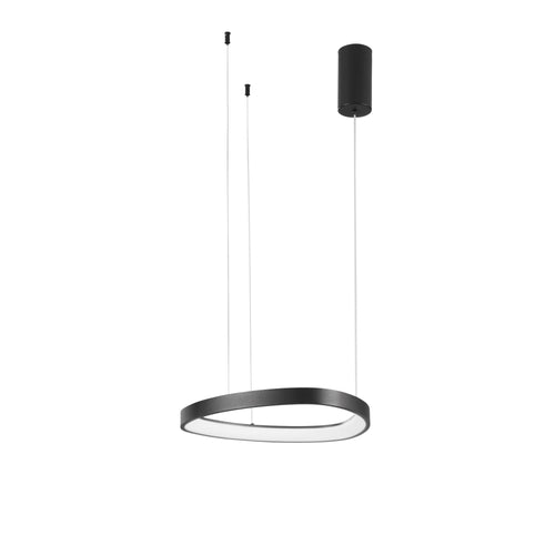 Lampadario a sospensione Led cct Nera 40W 6160Lm cct 45X3,5X150Cm