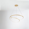 Lampadario a sospensione Led cct Oro 60W 8000Lm 80X11,2X150Cm