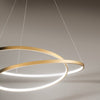 Lampadario a sospensione Led cct Oro 60W 8000Lm 80X11,2X150Cm