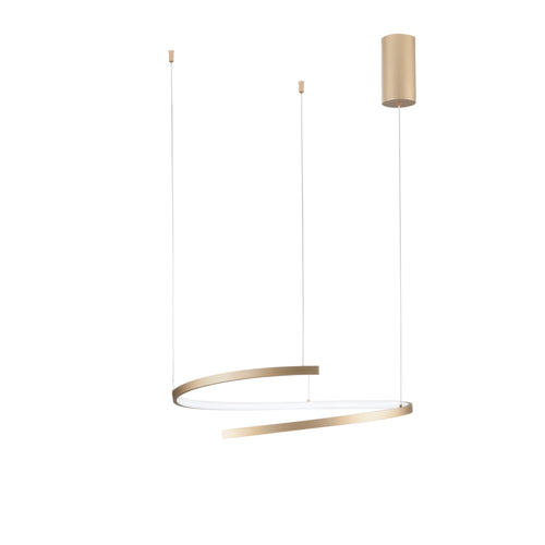 Lampadario Led cct Oro 38W 6090Lm 60X150X12Cm