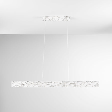 Sospensione lineare Led cct Marmo 50W 6600Lm 121,5X8X150Cm