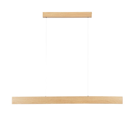 Sospensione lineare Led cct, Legno 40W 6400Lm 121,5X8X150Cm
