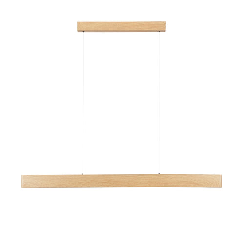 Sospensione lineare Led cct, Legno 40W 6400Lm 121,5X8X150Cm