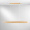 Sospensione lineare Led cct, Legno 40W 6400Lm 121,5X8X150Cm