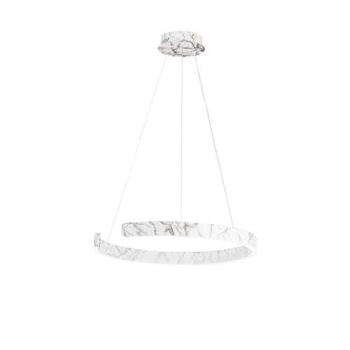 Sospensione semicircolare Led cct Marmo 30W 3900Lm 60X60X150Cm