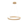 Sospensione semicircolare Led cct Legno 30W 3900Lm 60X60X150Cm