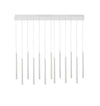 Sospensione Led con struttura tubolare lineare cct Bianco 65W 6110Lm 200X107,5X3.5Cm