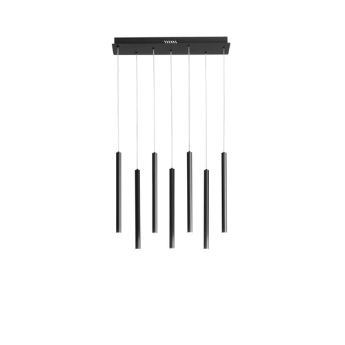 Sospensione Led con struttura tubolare lineare cct Nero 35W 3290Lm 200X56.5X3,5Cm
