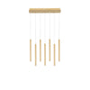Sospensione Led con struttura tubolare lineare cct Oro 35W 3290Lm 200X56.5X3,5Cm