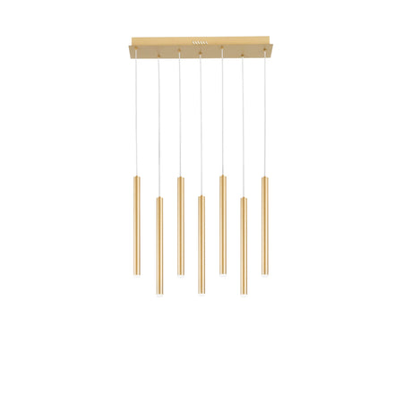 Sospensione Led con struttura tubolare lineare cct Oro 35W 3290Lm 200X56.5X3,5Cm