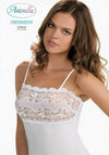 Antonella Canottiera da Donna Spalla Stretta Top in Cotone e Pizzo 61198 S12 - Passarelli Biancheria