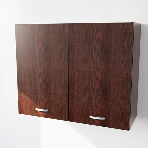 Pensile Cucina in Legno Nobilitato Wenge con Ante Altezza 72 cm