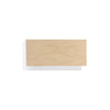 Applique 1 Luce Carlo In Acciaio Bianco Corpo Rettangolare E Legno Naturale