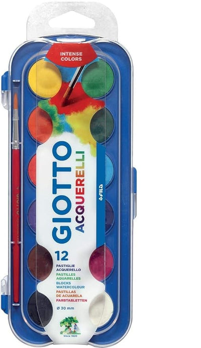GIOTTO - PASTIGLIE ACQUARELLO 30MM 12 PZ