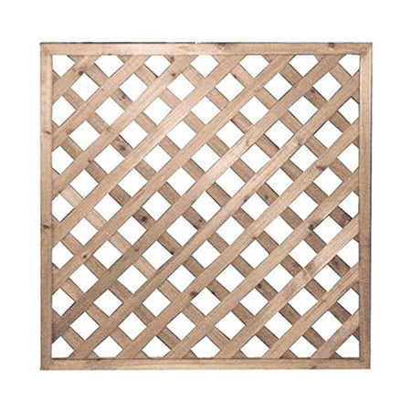 Pannello grigliato "Patio" rettangolare in legno tropicale naturale per recinzioni giardino e terrazzo
