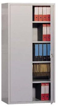 Armadio metallico per archiviazione ad ante battenti con chiusura cm. 120x45x200h