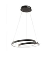 Lampadario a sospensione Led cct Nera 60W 8000Lm 80X11,2X150Cm