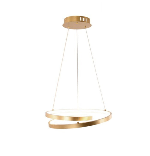 Lampadario a sospensione Led cct Oro 60W 8000Lm 80X11,2X150Cm