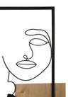 Pannello Da Muro Faces Ferro E Wood Cm 63X2X90