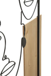 Pannello Da Muro Faces Ferro E Wood Cm 63X2X90