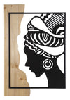 Pannello Da Muro Tribal Ferro E Wood Cm 53X2X80