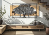 Pannello Da Muro Tree Ferro E Wood Set 3Pz Cm 176X2X90 (63X2X90-50X2X90)