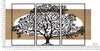 Pannello Da Muro Tree Ferro E Wood Set 3Pz Cm 176X2X90 (63X2X90-50X2X90)