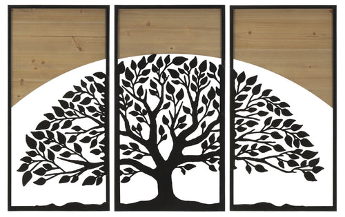 Pannello Da Muro Arc Ferro E Wood Set 3Pz Cm 105X2X70 (35X2X70)