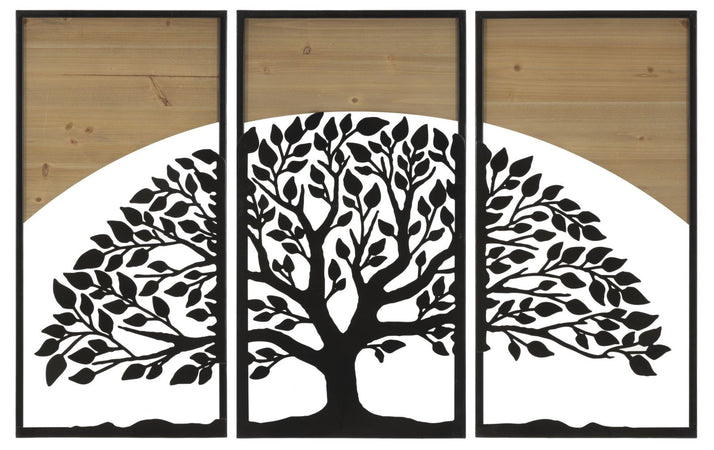 Pannello Da Muro Arc Ferro E Wood Set 3Pz Cm 105X2X70 (35X2X70)
