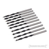 Punte con punta di centraggio e scanalatura doppia per legno Silverline 612120 silverline