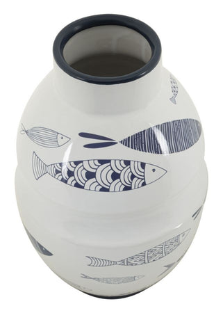 Vaso Ceramica Fish Cm Ø 21X31