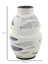 Vaso Ceramica Fish Cm Ø 21X31