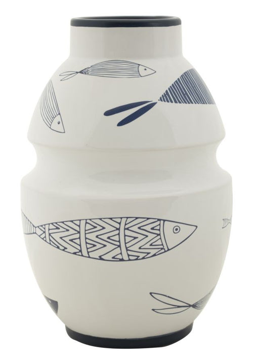 Vaso Ceramica Fish Cm Ø 15X24