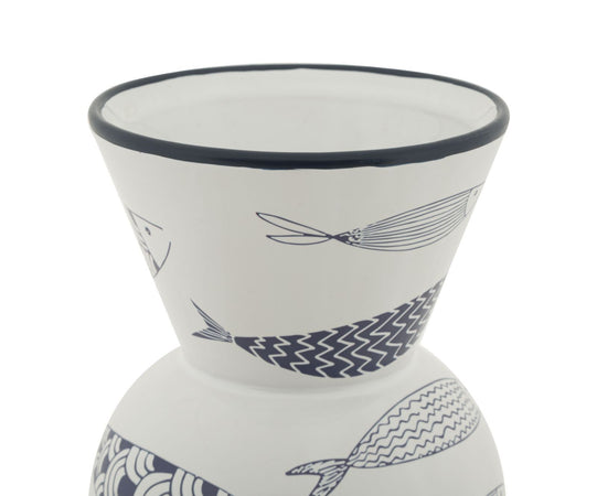 Vaso Ceramica Fish Tall Cm Ø 14X38,5