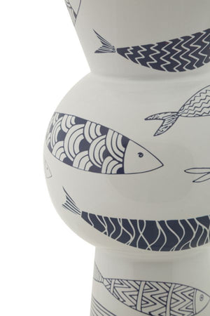 Vaso Ceramica Fish Tall Cm Ø 14X38,5