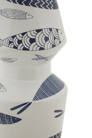 Vaso Ceramica Fish Double Cm Ø 14X34