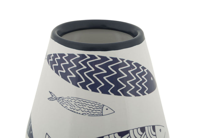 Vaso Ceramica Fish Double Cm Ø 14X34