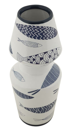 Vaso Ceramica Fish Double Cm Ø 14X34